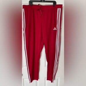 NWT ADIDAS Mens Tiro 25 Essentials Training Pants-Team Power Red/White Size 3XL